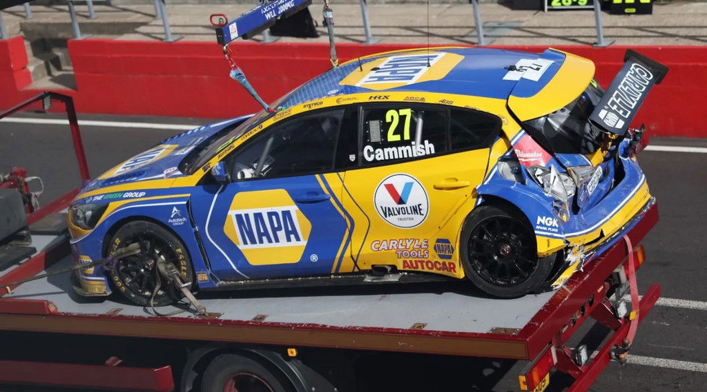 Cammish tops FP1 before suffering shunt at Donington Park